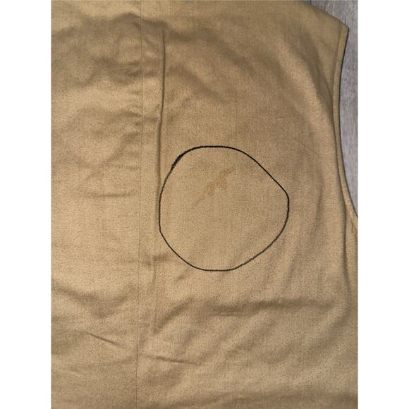 J.Crew men's plaid tweed vest in a tan/brown with black grid lines - size Large - Picture 8 of 8